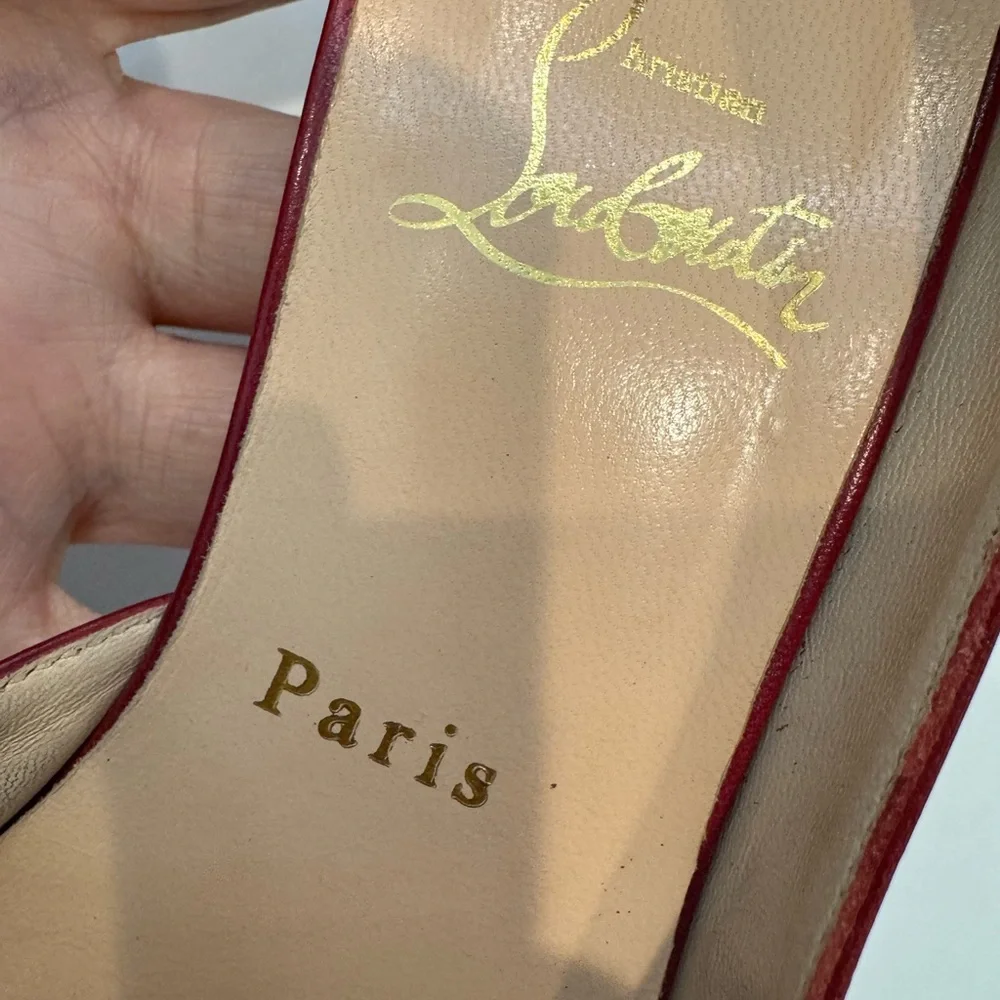 Authentic Christian Louboutin D’Orsay Red Heels - Picture 13 of 13